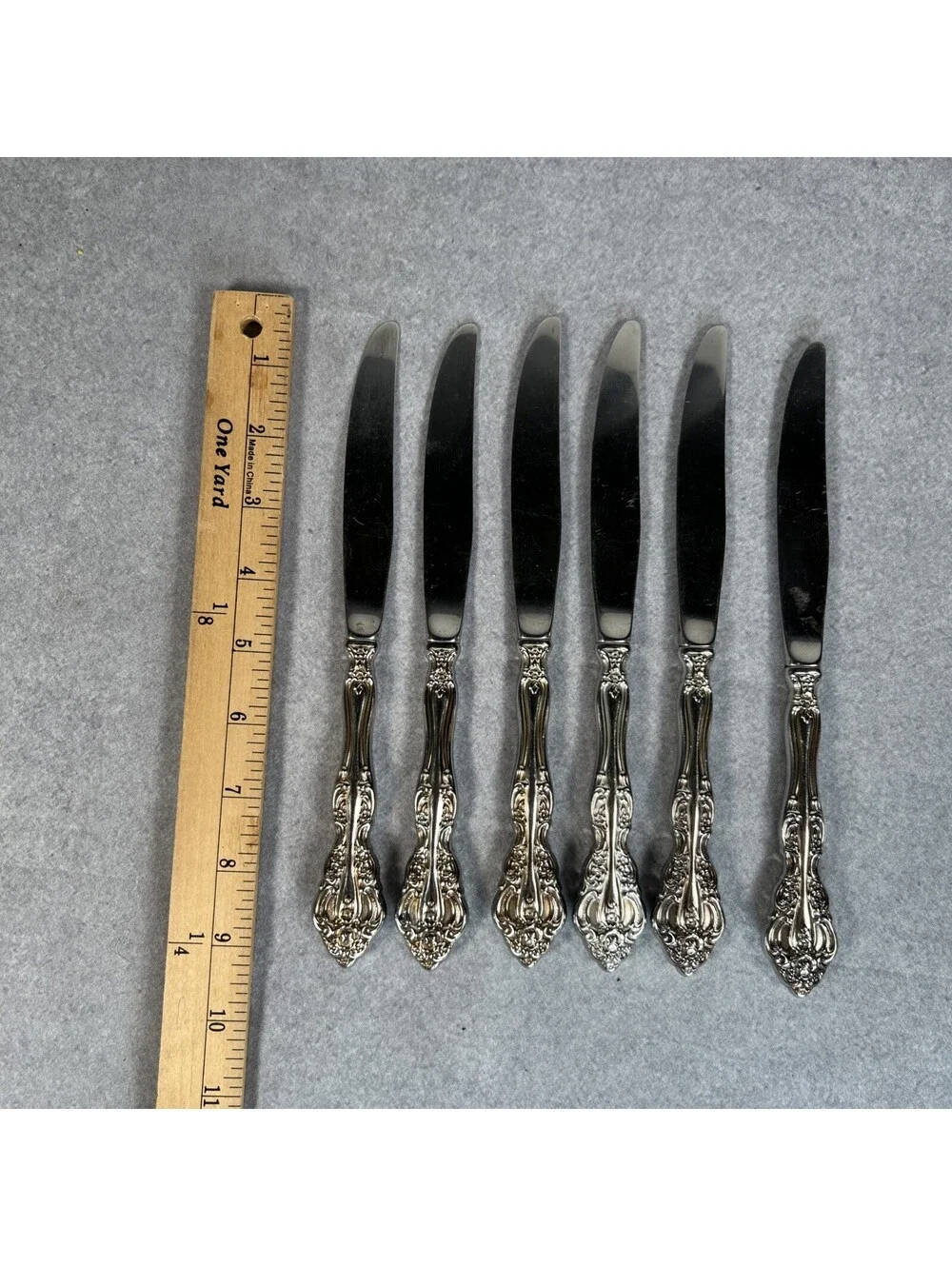 Oneida  Stainless MICHELANGELO Set of 6 Dinner Knife Excellent used Flatware